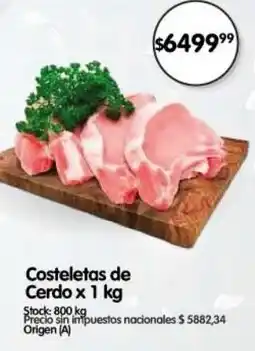 Supermercados Buenos Días Costeletas de cerdo oferta