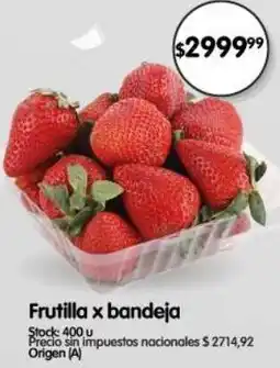 Supermercados Buenos Días Frutilla x bandeja oferta