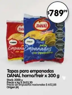 Supermercados Buenos Días Danal tapas para empanadas horno/freir oferta