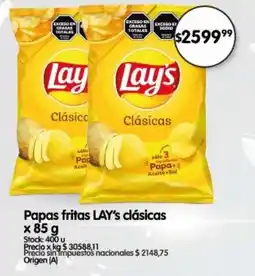 Supermercados Buenos Días Lay's papas fritas clásicas oferta
