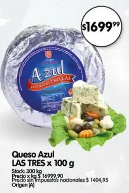 Supermercados Buenos Días Las tres queso azul oferta