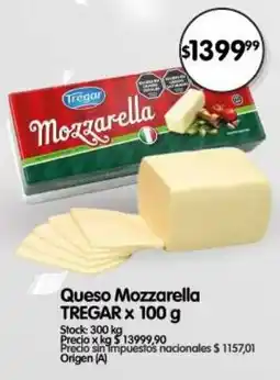 Supermercados Buenos Días Tregar queso mozzarella oferta