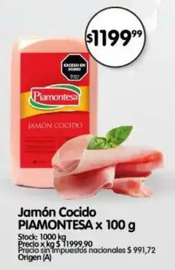 Supermercados Buenos Días Piamontesa jamón cocido oferta