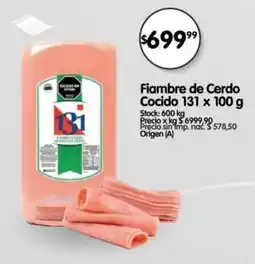 Supermercados Buenos Días Fiambre de Cerdo Cocido oferta