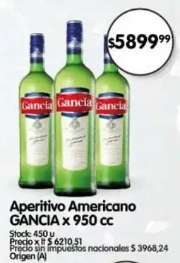 Supermercados Buenos Días Gancia aperitivo americano oferta