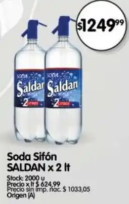 Supermercados Buenos Días Saldan soda sifón oferta