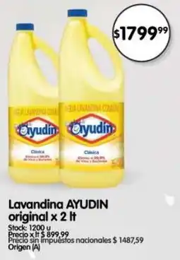 Supermercados Buenos Días Ayudin lavandina original oferta