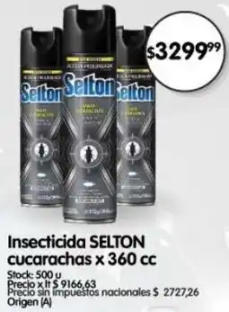 Supermercados Buenos Días Selton insecticida cucarachas oferta