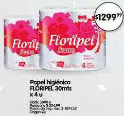Supermercados Buenos Días Floripel papel higiénico oferta