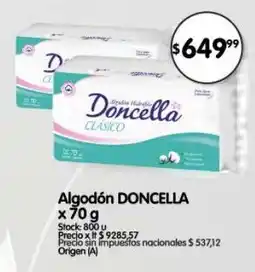 Supermercados Buenos Días Doncella algodón oferta