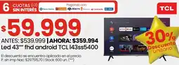 Changomas Tcl led 43" fhd android oferta