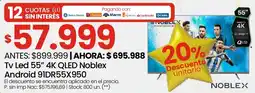 Changomas Noblex tv led 55" oferta