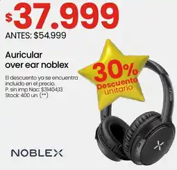 Changomas Noblex auricular over ear oferta
