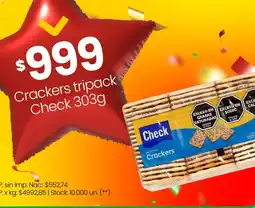 Changomas Check crackers tripack oferta