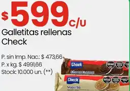 Changomas Check galletitas rellenas oferta