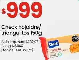 Changomas Check hojaldre/ triangulitos oferta