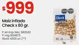 Changomas Check maíz inflado oferta