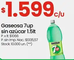 Changomas 7up gaseosa sin azúcar oferta