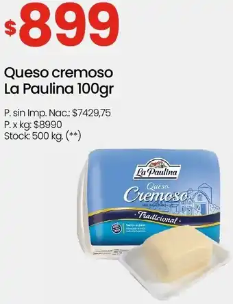 Changomas La paulina queso cremoso oferta