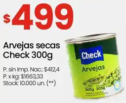 Changomas Check arvejas secas oferta