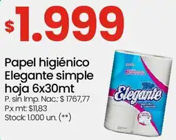 Changomas Elegante papel higiénico simple hoja oferta