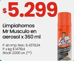 Changomas Mr musculo limpiahornos en aerosol oferta
