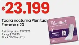 Changomas Plenitud femme toalla nocturna oferta