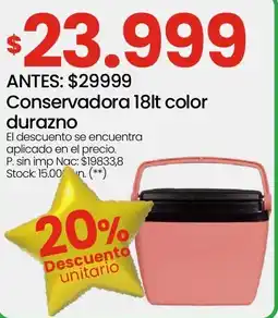 Changomas Conservadora color durazno oferta