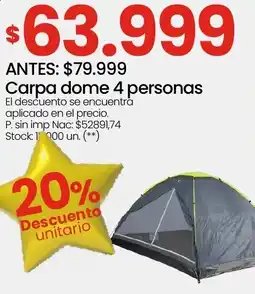 Changomas Carpa dome oferta