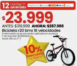 Changomas Bicicleta r20 bmx oferta
