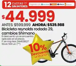 Changomas Shimano bicicleta reynolds rodado 29, cambios oferta