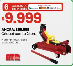 Changomas Atr criquet carrito oferta