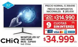 Carrefour Chiq monitor led 32" qhd oferta