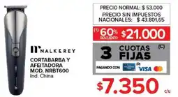 Carrefour Nalk&rey cortabarba y afeitadora oferta