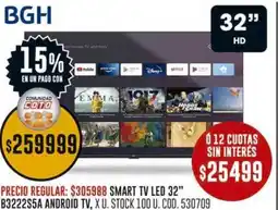 Coto Bgh smart tv led 32" oferta