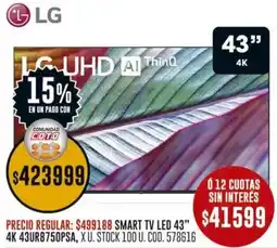 Coto Lg smart tv led 43" oferta