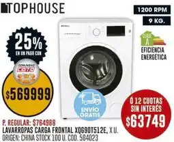 Coto Tophouse lavarropas carga frontal oferta