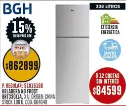 Coto Bgh heladera no frost oferta