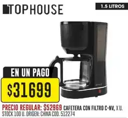 Coto Tophouse cafetera con filtro c-nv oferta