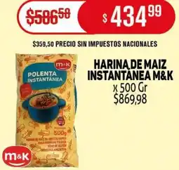 Makro M&k harina de maiz instantánea oferta