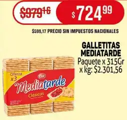 Makro Mediatarde galletitas paquete oferta