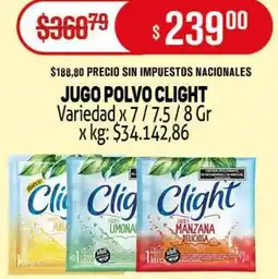 Makro Clight jugo polvo variedad oferta