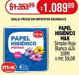 Makro M&K papel higiénico premium oferta