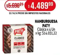 Makro Paty hamburguesa clásica oferta