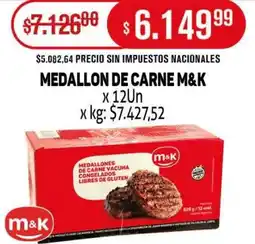Makro M&K Medallon de carne oferta