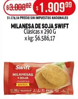 Makro Swift milanesa de soja clásicas oferta