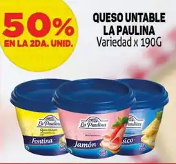 Makro Queso untable la paulina variedad oferta