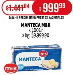 Makro M&K manteca oferta