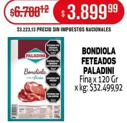 Makro Paladini bondiola feteados fina oferta