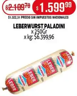 Makro Paladini leberwurst oferta